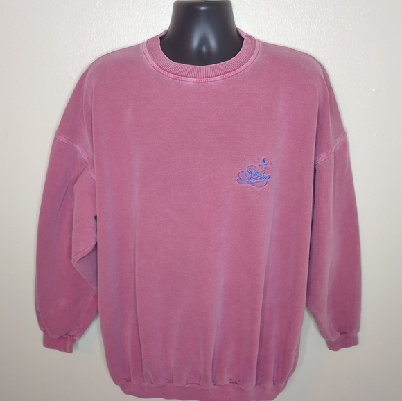 Wear Ever Other - Vintage 90s Silver Men's XL Sweatshirt Crew Neck Made In Canada Relax Fit Berry